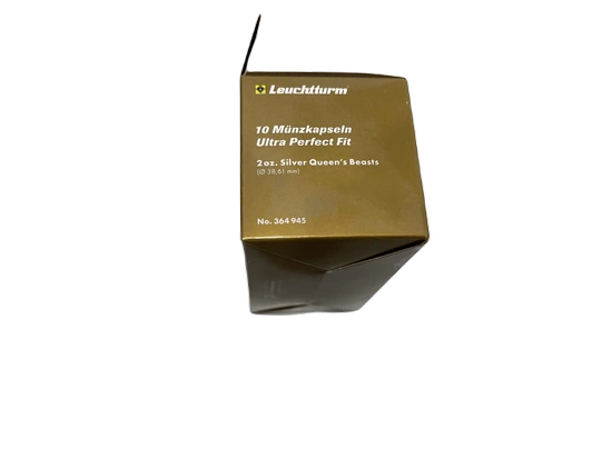 Leuchtturm - Plastic cap The Queen's Beasts / The Royal Tudor Beasts 2 oz Silver Ultra Perfect Fit (10 pieces)