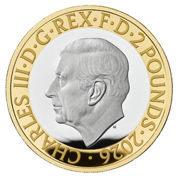 HMS Beagle £2 Gilded Silver 2026 Proof