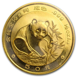 Chinese Panda 1/2 oz Gold 1988