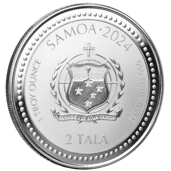 Samoa: Año del Dragón 1 oz Plata 2024 Prooflike