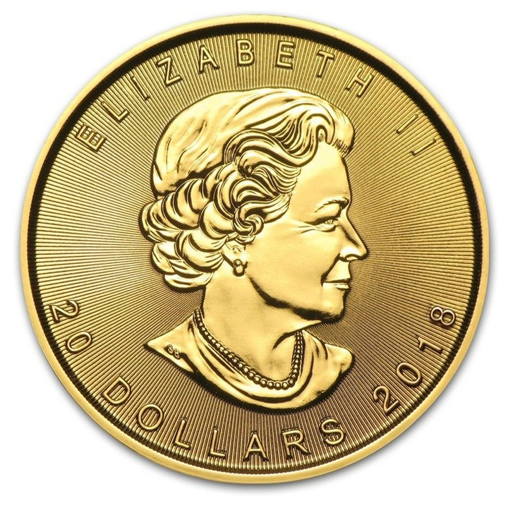 Canadian Maple Leaf 1/2 oz Gold 2018