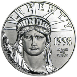 Monedă din platină Liberty - American Eagle 1 uncie platină ani diferiți