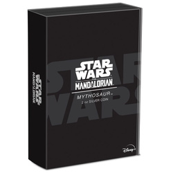 Niue: Star Wars The Mandalorian - Mythosaur 2 once d'argento 2023 Antiqued Shaped Coin