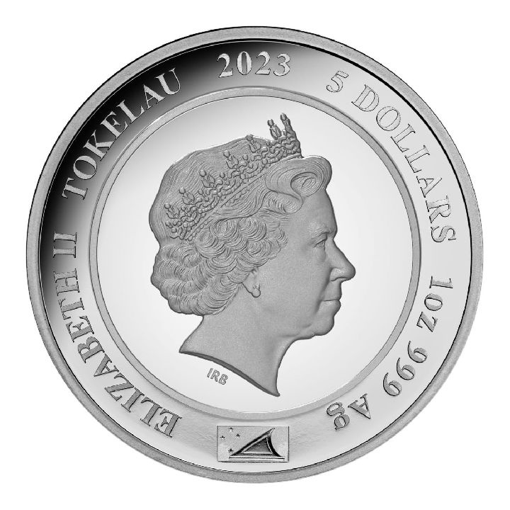Tokelau: The Coronation of Queen Elizabeth II 1 oz Silver 2023 Gilded Proof Coin