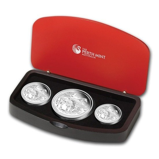 Lunar II: Anno del cavallo Set 3,5 once d'argento 2014 Proof