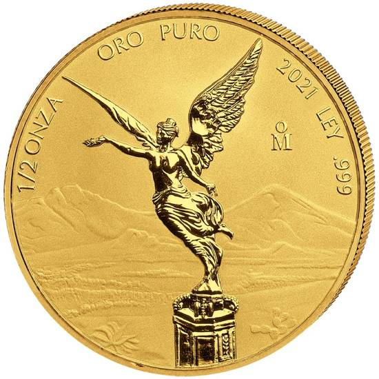 Mexican Libertad 1/2 unce zlata 2021 Reverse Proof