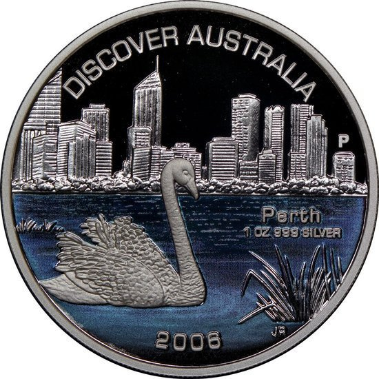 Discover Australia: Perth 1 oz Plata 2006 Proof