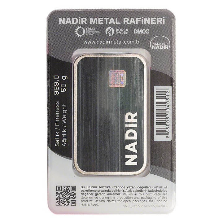 Lingotto Nadir 50 g argento