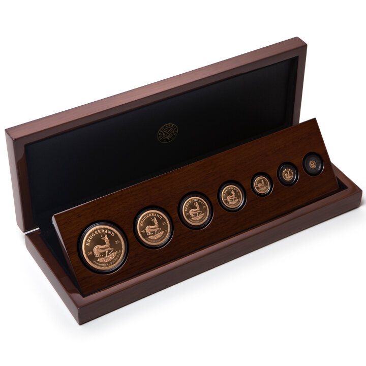 Set di 7 monete d'oro Krugerrand 2025 Proof