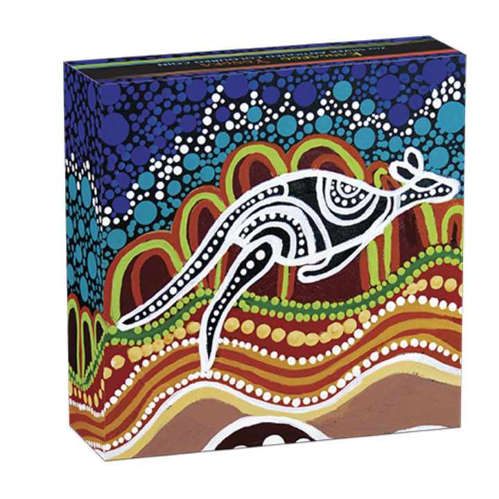 Kangaroo Yongka coloured 2 oz Silber 2023 Antiqued Coin