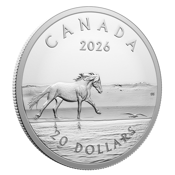 Silver Coin Sable Island Horses 1 oz Silver 2026 Proof