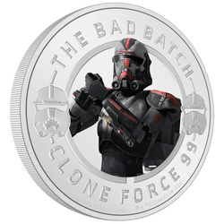 Niue: Star Wars The Bad Batch - Hunter colored 1 oz Silver 2022 Proof
