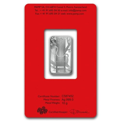 10 gram Bar Silver Lunar Year of the Monkey