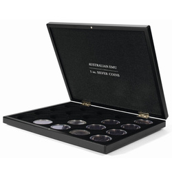 Leuchtturm Presentation cases for 20 Australian Emu 1 oz Silver coins in capsules