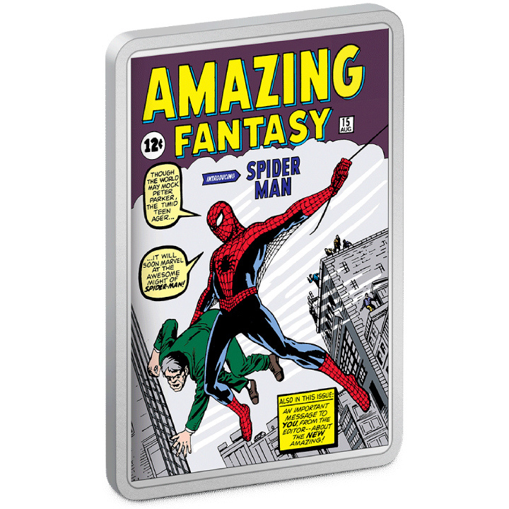 Niue: Marvel Comix - Amazing Fantasy coloreado 2 oz Plata 2023 Proof