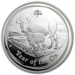 Lunar II: Rok Bawoła 2 uncje Srebra 2009 Proof