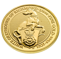 Bestias de la Reina: Carta Blanca de Richmond 1/4 oz Oro 2021