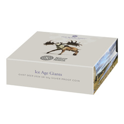 Gigantes de la Edad de Hielo -  Giant Deer 50p Plata 2024 Proof