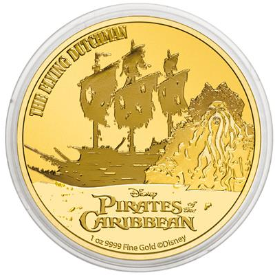 Niue : Disney Pirates des Caraïbes - Le Hollandais volant 1 once d'or 2021