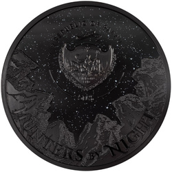 Palau: Hunters by Night - Ocelot kolorowany 1000 gramów Srebra 2025 Obsidian Black 
