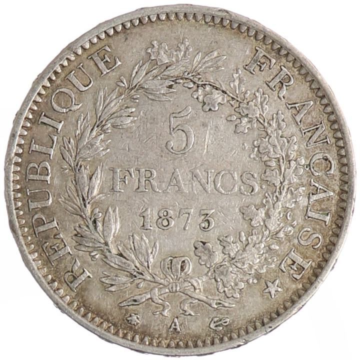 Francia: 5 francos Plata Ag.900 Diferentes años