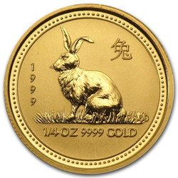 Lunar I: Año del Conejo 1/4 onza Oro 1999