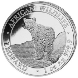 African Wildlife: Leopard 1 uncja Srebra 2018