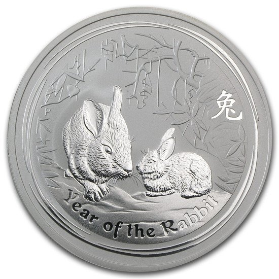 Lunar II: Jahr der Kaninchen 2 oz Silber 2011