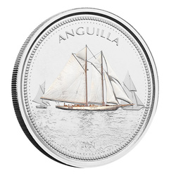 Anguilla: Sailing Regatta coloured 1 oz Silver 2021 Proof