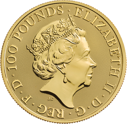 The Queen’s Beasts 2021: The White Greyhound of Richmond 1 oz Gold