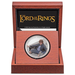 Niue: El Señor de los Anillos - Samwise Gamgee kolorowany 1 uncja Srebra 2021 Proof