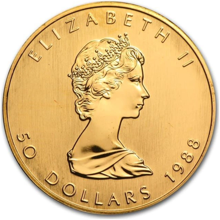Canadian Maple Leaf 1 oz Gold 1988