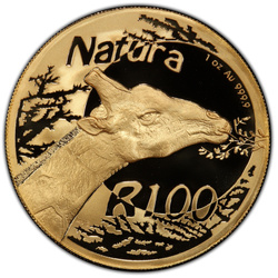 Natura: Giraffe 1 uncja Złota 2006 Proof