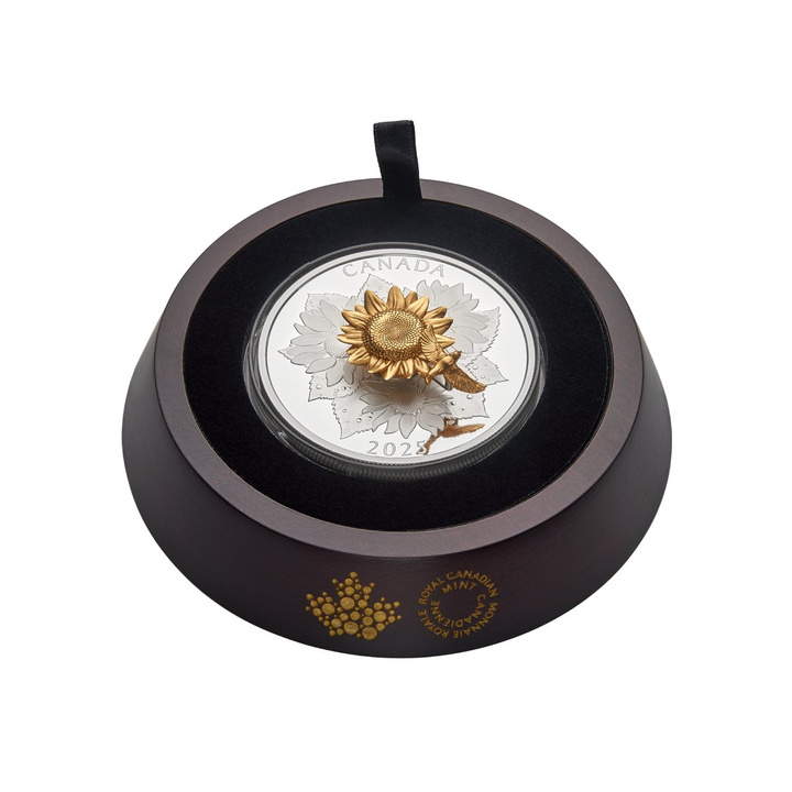 Kanada: The Goldfinch and the Bloom pozlacené 50 $ stříbro 2025 Proof