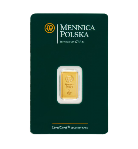 2 grammi Lingotto d'oro Zecca polacca