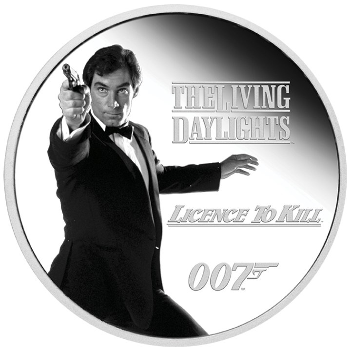 Tuvalu : James Bond Legacy 3e édition - Timothy Dalton coloré 1 once d'argent 2023 Proof