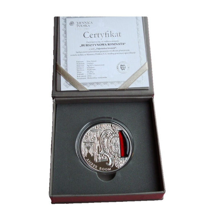 Niue : « Chambre d’Ambre » 2 onces d’argent Proof 2012