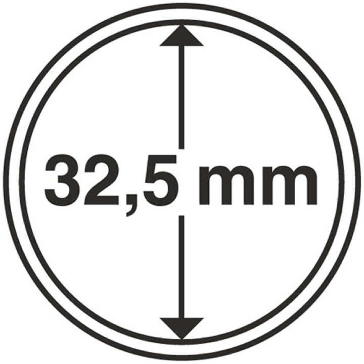 Leuchtturm - capsulă din plastic pentru monedă 32,5 mm 100 bucăți