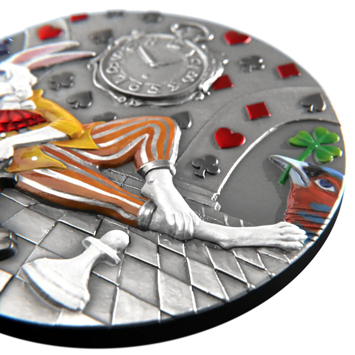 Niue: Conejo Blanco Descansa coloreado 1 Onza de Plata 2025 Prooflike