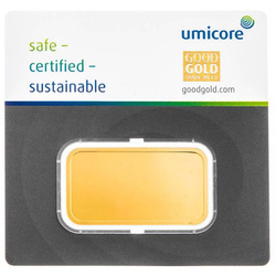 Lingotto Umicore 50 grammi d'oro LBMA GD Refiner