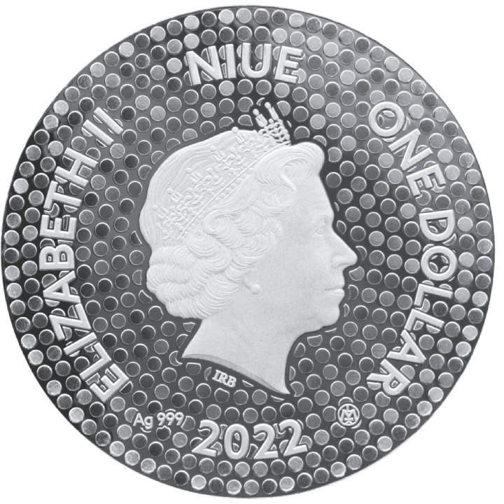 Niue: The Water Tiger $1 Srebro 2022 Prooflike
