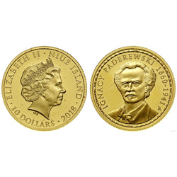 Niue: A lengyel függetlenség atyjai – Ignacy Paderewski 1/4 uncia arany 2018 Proof