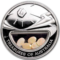 Treasures of Australia: Opals 1 oncia d'argento 2008 Proof