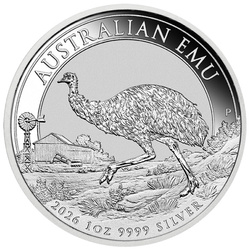 Silbermünze Australischer Emu 1 Unze Silber 2026