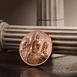 Cook Islands: Sparta 50 grams Copper Prooflike Ultra High Relief Coin