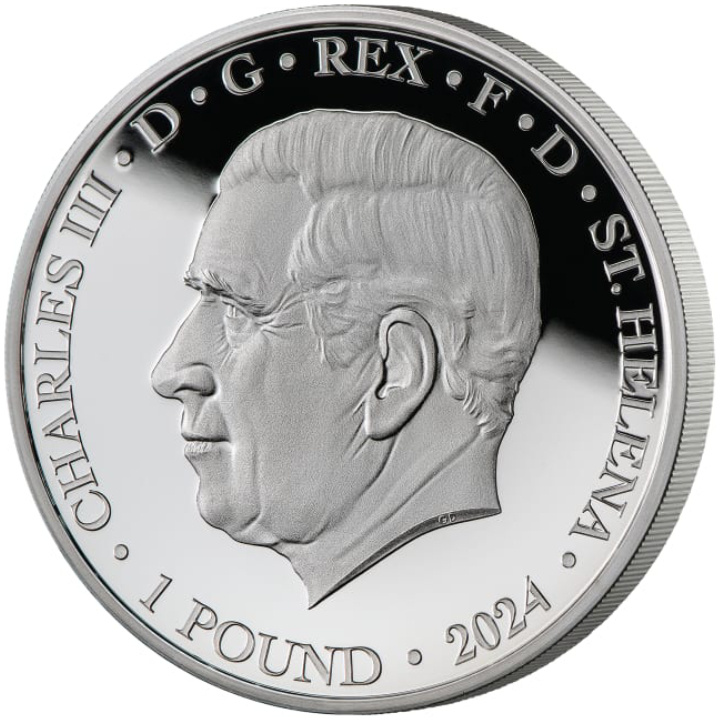 St Helena: Faerie Queene - Redcrosse & The Dragon 1 oz Silver 2024 Coin