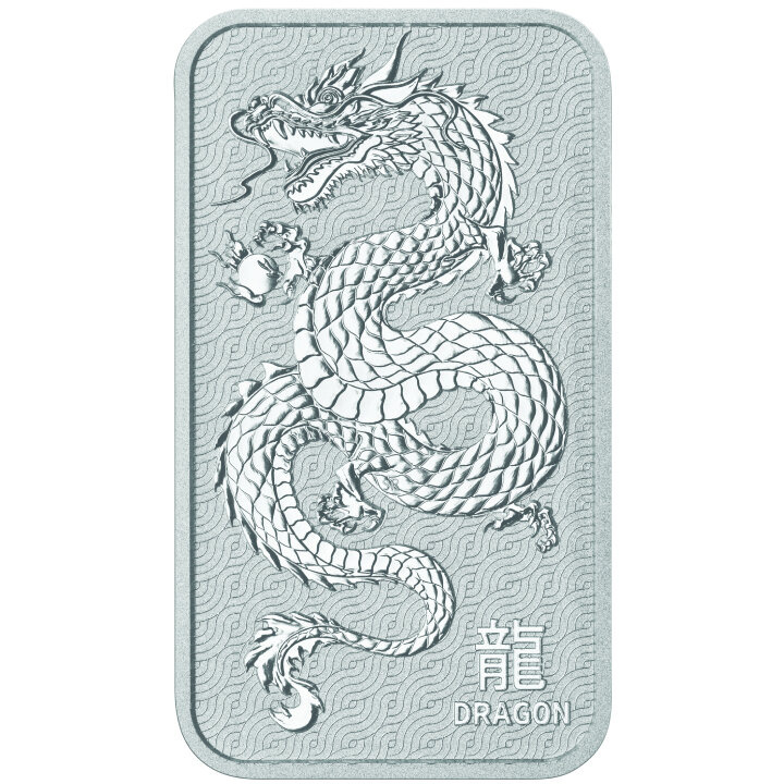 Lingote The Perth Mint Lunar Dragón 1 oz plata