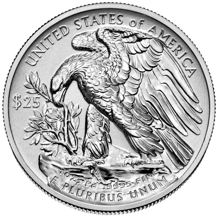 Amerykański Orzeł 1 uncja Palladu 2019 NGC High Relief Reverse Proof PF69 Early Releases