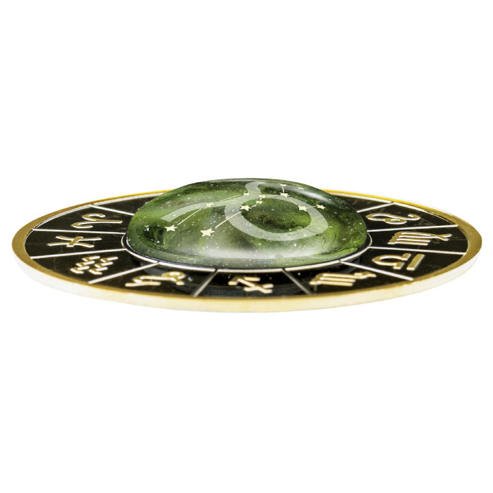 Cameroon: Zodiac Sign - Taurus coloured Silber 2023 Gilded Black Proof Coin