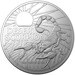 Les créatures les plus dangereuses d'Australie : Scorpion du désert 5 onces d'argent 2023